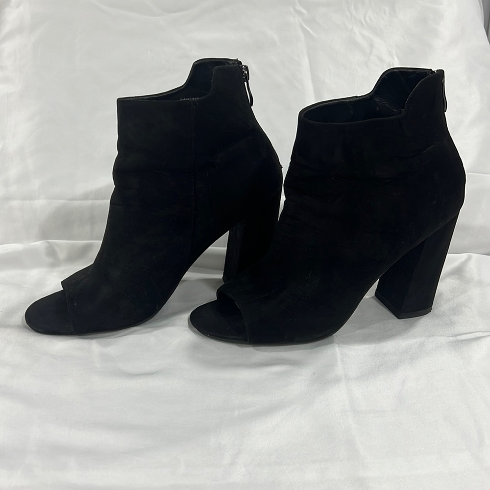 Bar III peep toe bootie slouch ankle chunky bootie